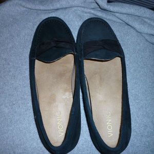 Vionic women's 9.5 flats loafers black w/inserts